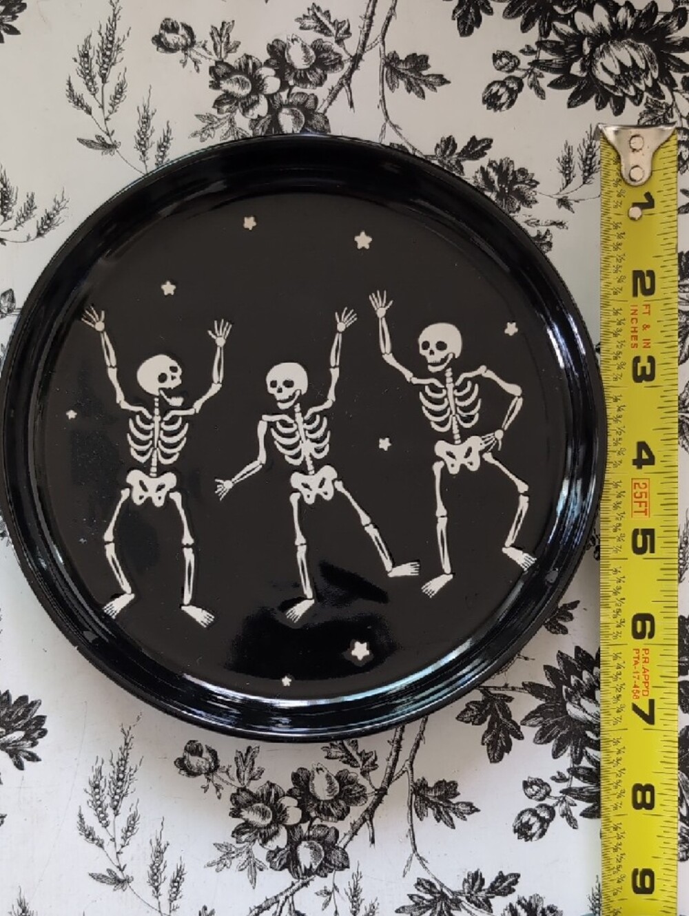 Halloween Ceramic Serving Plates - Ghost, Skeleton & Spiderweb Set - Picture 2 of 5